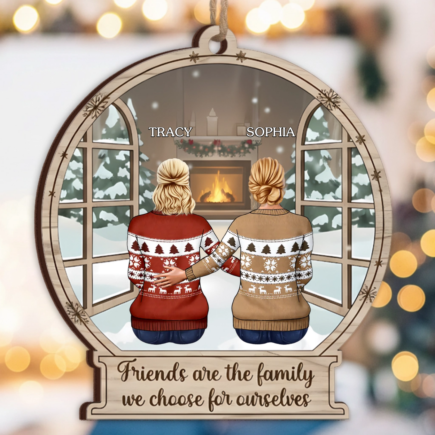 Friends Are The Family We Choose For Ourselves - Personalized Winter Best Friends Ornament