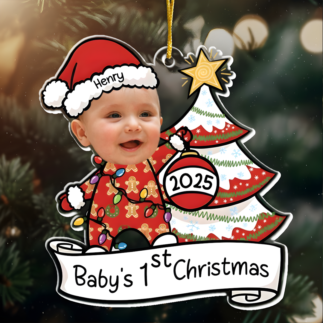Baby's First Christmas - Personalized Acrylic Photo Ornament