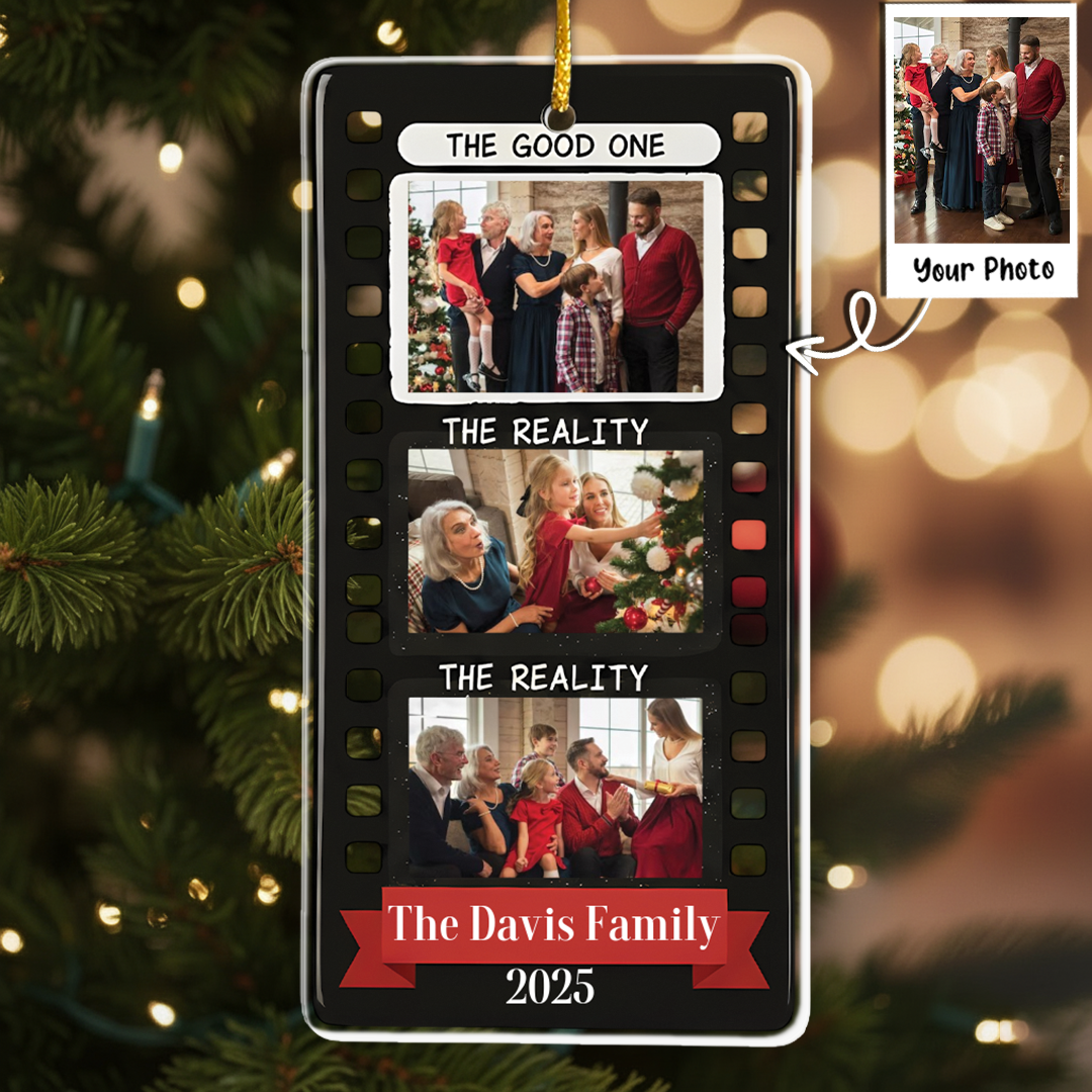 The Good One Vs The Reality Personalized Photo Ornament - Humorous Family Gift 2025