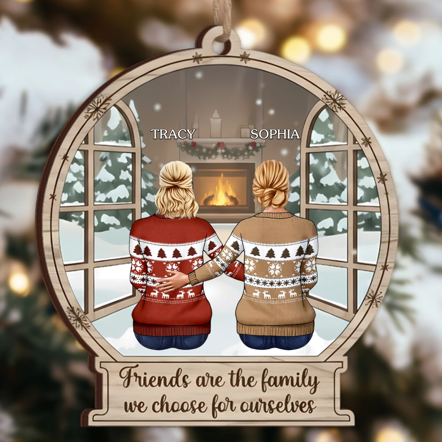 Friends Are The Family We Choose For Ourselves - Personalized Winter Best Friends Ornament