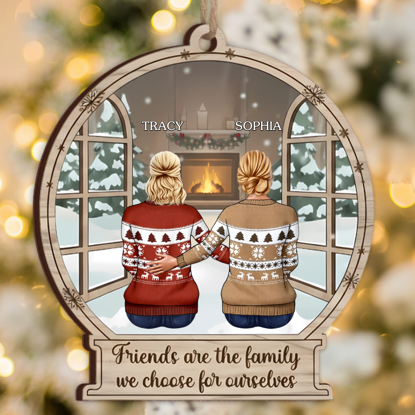 Friends Are The Family We Choose For Ourselves - Personalized Winter Best Friends Ornament