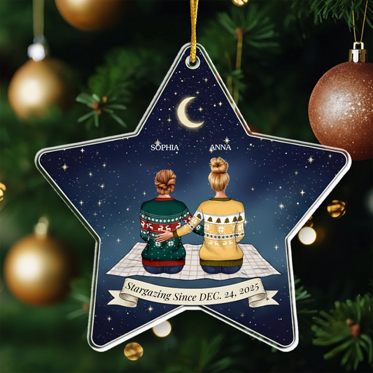 Personalized Trio Friend Ornament - Custom Name & Date Gift