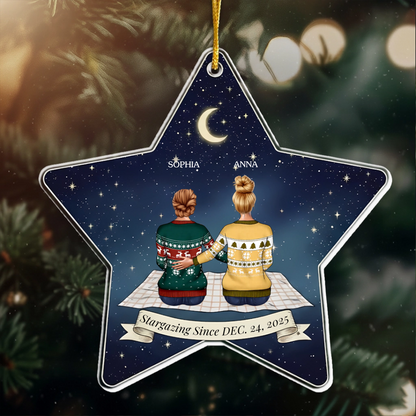 Personalized Trio Friend Ornament - Custom Name & Date Gift