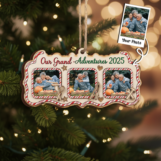 Grandkids Adventure - Personalized Photo Ornament