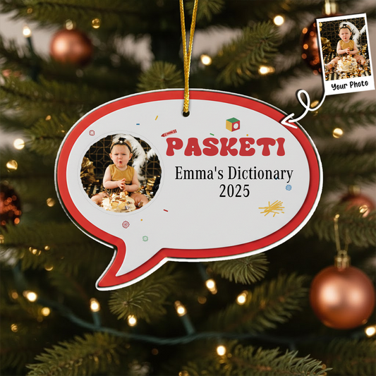 Funny "PASKETI"  - Personalized Kid's Dictionary Ornament