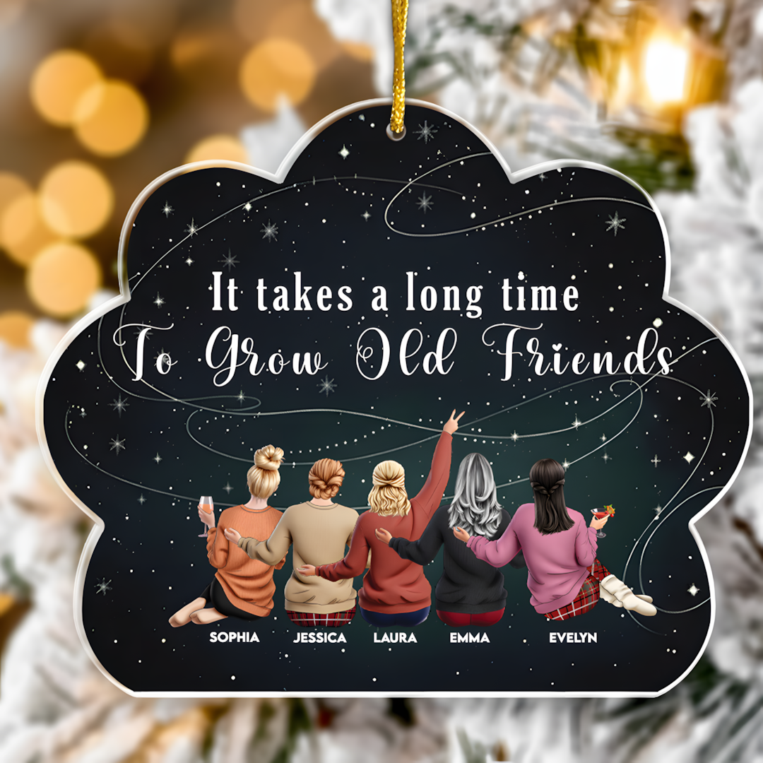 Friends Like Star - Thank You Gifts For Friends, Sisters - Personalized Acrylic Ornament - Christmas Gift For Friend