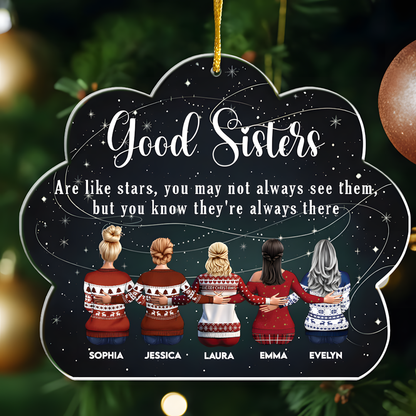 Friends Like Star - Thank You Gifts For Friends, Sisters - Personalized Acrylic Ornament - Christmas Gift For Friend