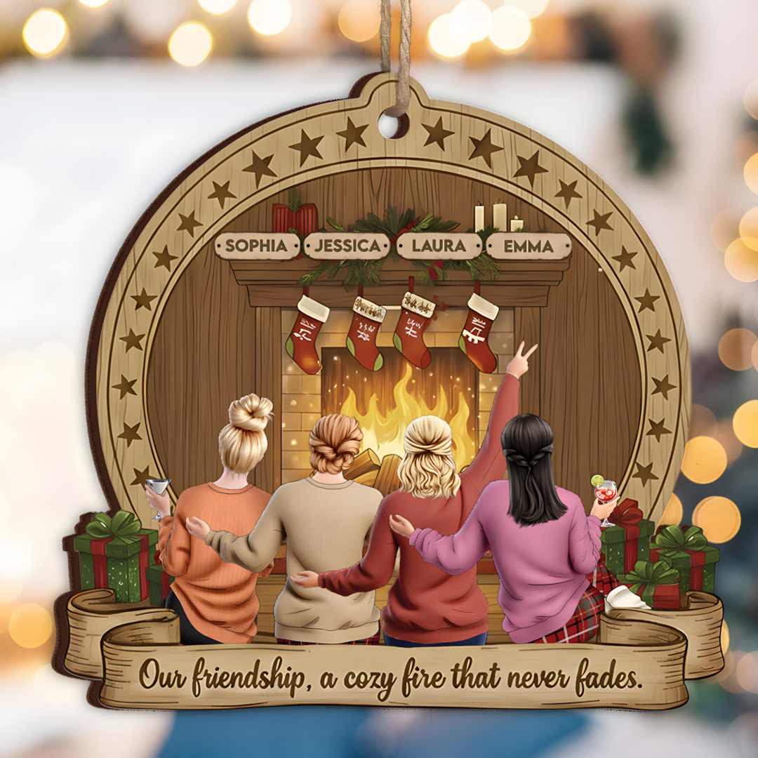 Our Friendship - Thank You Gifts For Friends, Sisters - Personalized Wood Ornament - Christmas Gift For Friend