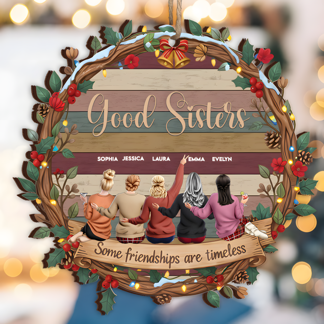 Some Friendships Are Timeless - Thank You Gifts For Friends, Sisters - Personalized Wood Ornament - Christmas Gift For Friend