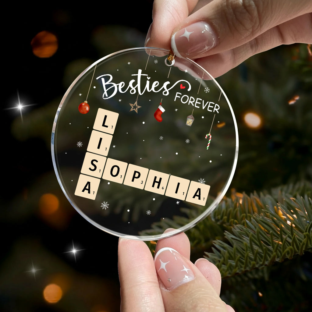 Sisters Forever Scrabble Custom Name - Personalized Acrylic Ornament