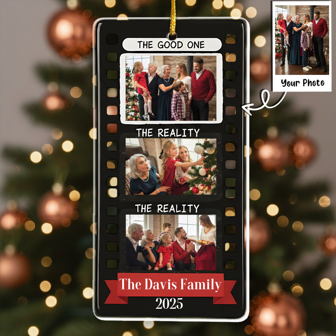 The Good One Vs The Reality Personalized Photo Ornament - Humorous Family Gift 2025