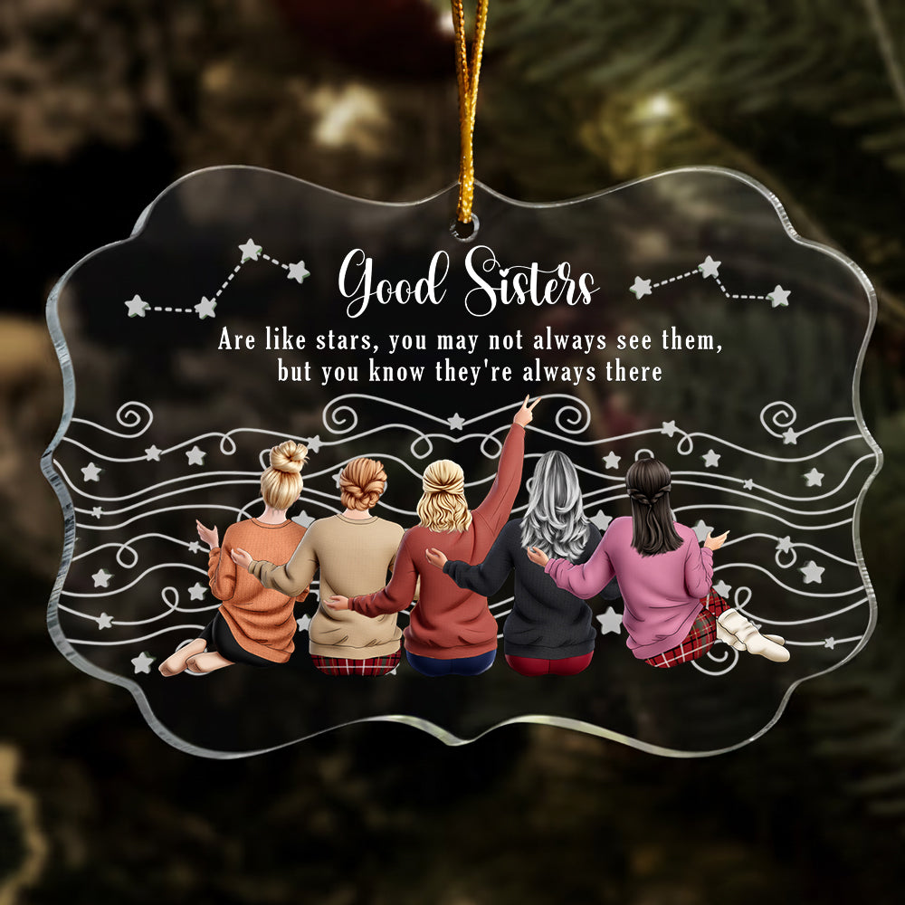 Friends Like Star - Thank You Gifts For Friends, Sisters - Personalized Acrylic Ornament - Christmas Gift For Friend