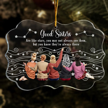 Friends Like Star - Thank You Gifts For Friends, Sisters - Personalized Acrylic Ornament - Christmas Gift For Friend