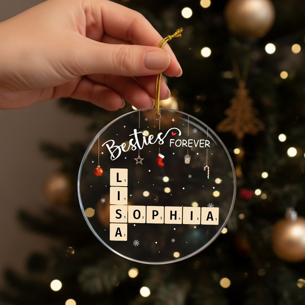 Sisters Forever Scrabble Custom Name - Personalized Acrylic Ornament