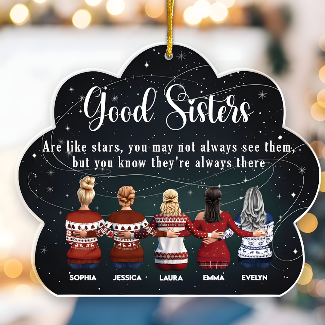 Friends Like Star - Thank You Gifts For Friends, Sisters - Personalized Acrylic Ornament - Christmas Gift For Friend