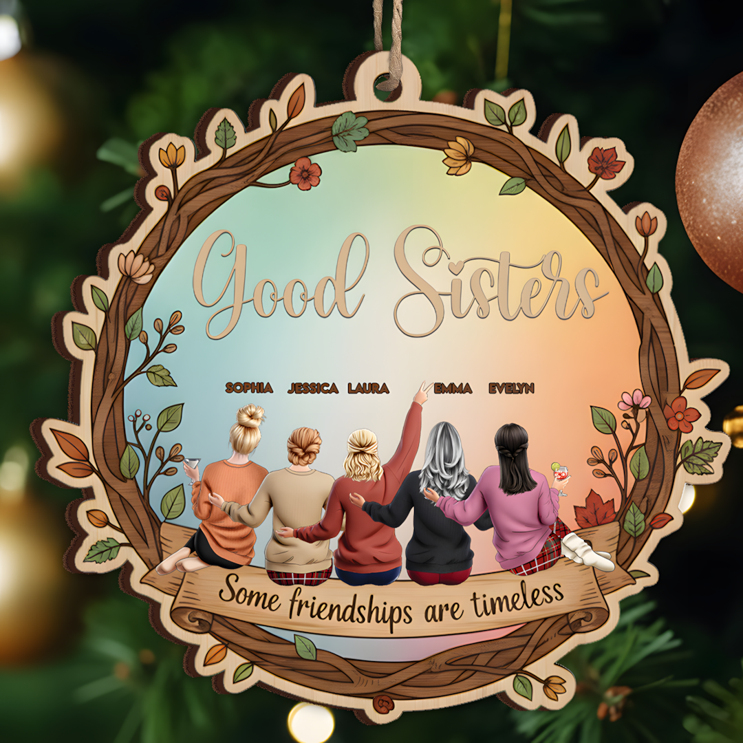 Some Friendships Are Timeless - Thank You Gifts For Friends, Sisters - Personalized Wood Ornament - Christmas Gift For Friend