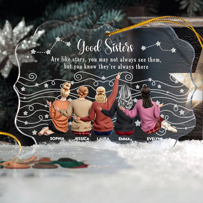 Friends Like Star - Thank You Gifts For Friends, Sisters - Personalized Acrylic Ornament - Christmas Gift For Friend