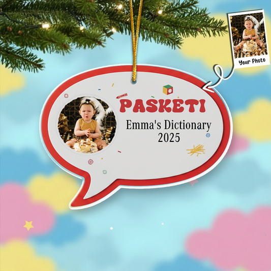 Funny "PASKETI"  - Personalized Kid's Dictionary Ornament