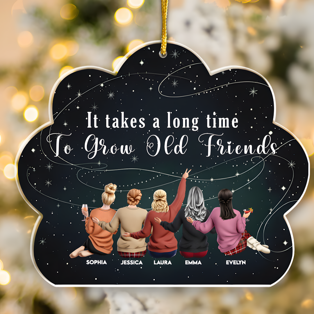 Friends Like Star - Thank You Gifts For Friends, Sisters - Personalized Acrylic Ornament - Christmas Gift For Friend