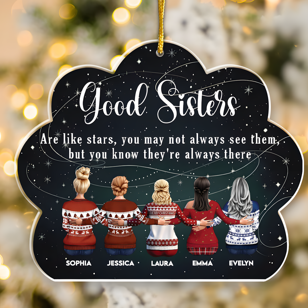 Friends Like Star - Thank You Gifts For Friends, Sisters - Personalized Acrylic Ornament - Christmas Gift For Friend