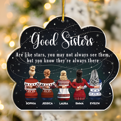 Friends Like Star - Thank You Gifts For Friends, Sisters - Personalized Acrylic Ornament - Christmas Gift For Friend