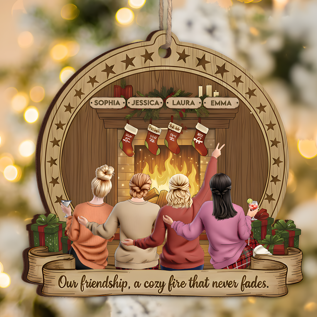 Our Friendship - Thank You Gifts For Friends, Sisters - Personalized Wood Ornament - Christmas Gift For Friend