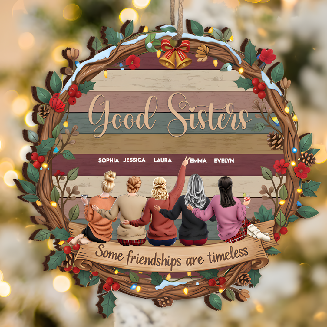 Some Friendships Are Timeless - Thank You Gifts For Friends, Sisters - Personalized Wood Ornament - Christmas Gift For Friend