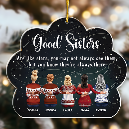Friends Like Star - Thank You Gifts For Friends, Sisters - Personalized Acrylic Ornament - Christmas Gift For Friend