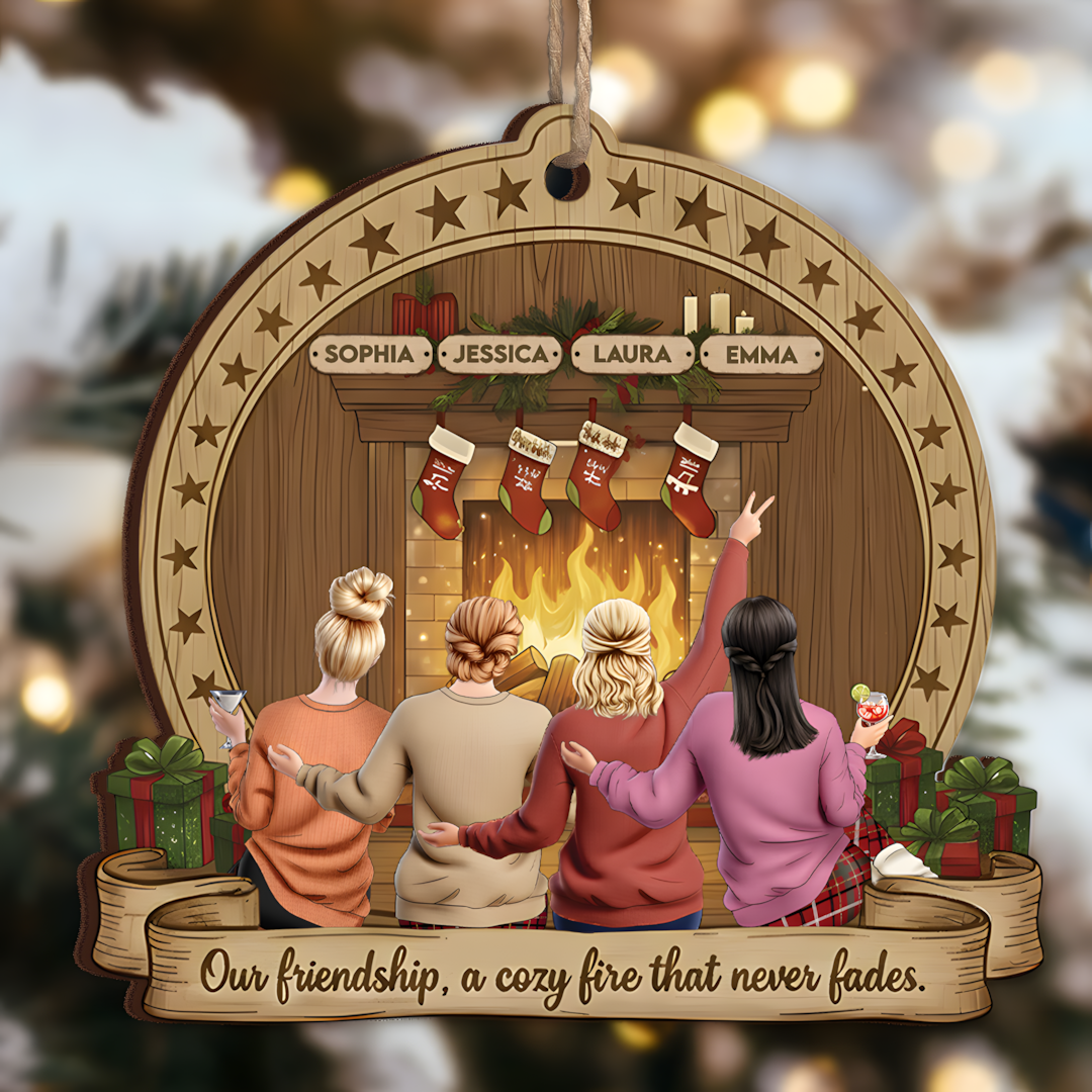 Our Friendship - Thank You Gifts For Friends, Sisters - Personalized Wood Ornament - Christmas Gift For Friend