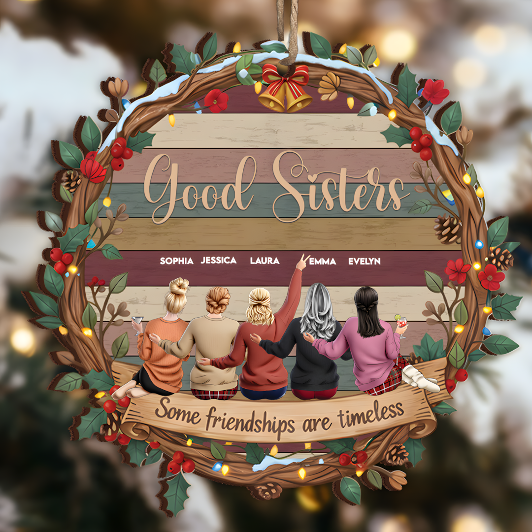 Some Friendships Are Timeless - Thank You Gifts For Friends, Sisters - Personalized Wood Ornament - Christmas Gift For Friend