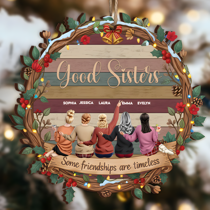 Some Friendships Are Timeless - Thank You Gifts For Friends, Sisters - Personalized Wood Ornament - Christmas Gift For Friend