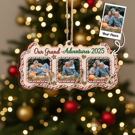 Grandkids Adventure - Personalized Photo Ornament