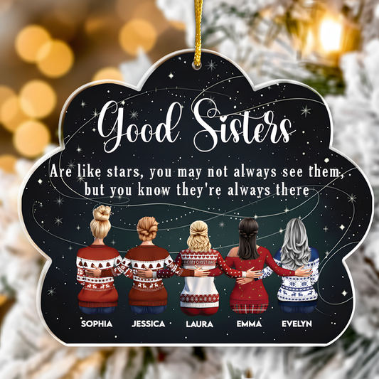 Friends Like Star - Thank You Gifts For Friends, Sisters - Personalized Acrylic Ornament - Christmas Gift For Friend