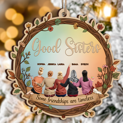 Some Friendships Are Timeless - Thank You Gifts For Friends, Sisters - Personalized Wood Ornament - Christmas Gift For Friend