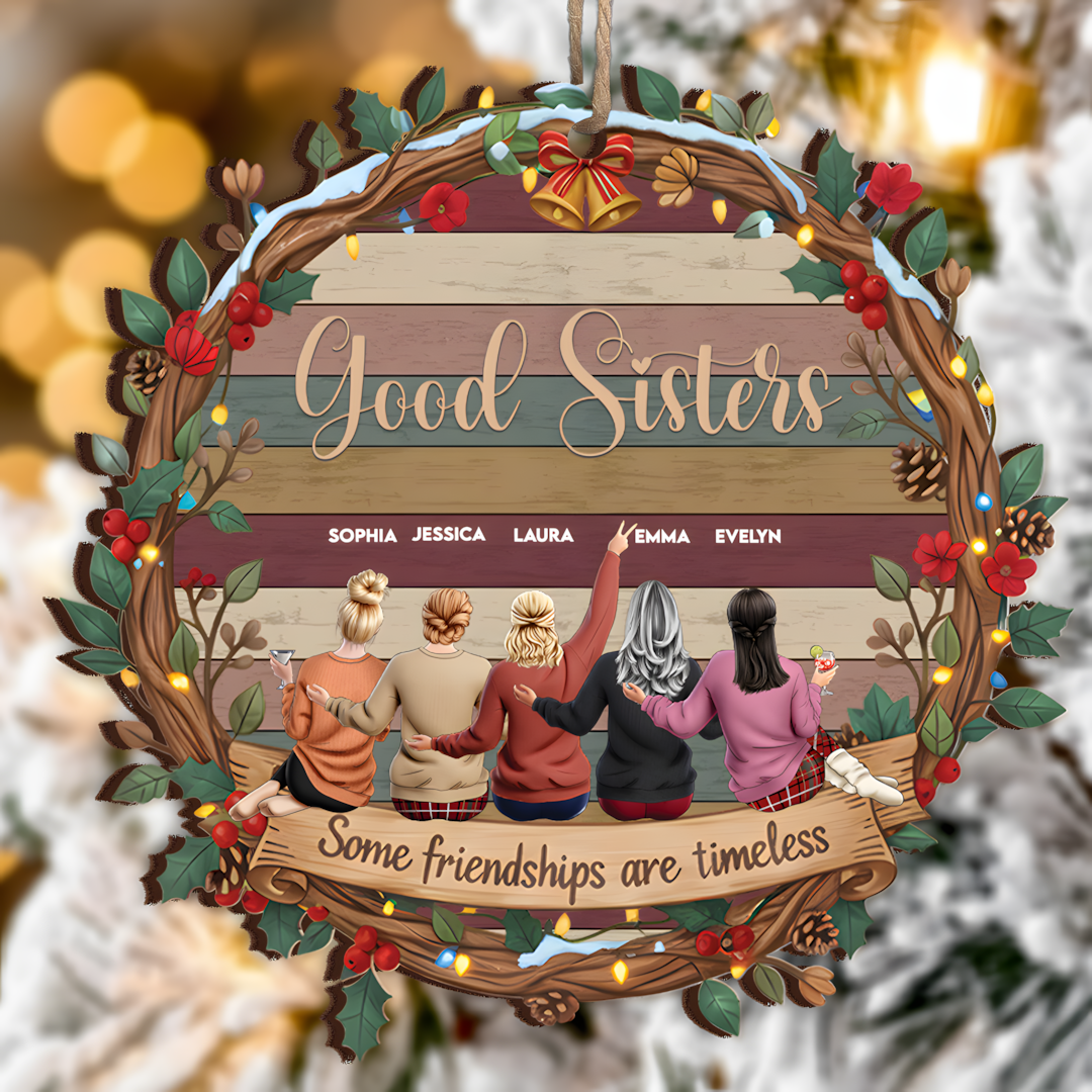 Some Friendships Are Timeless - Thank You Gifts For Friends, Sisters - Personalized Wood Ornament - Christmas Gift For Friend