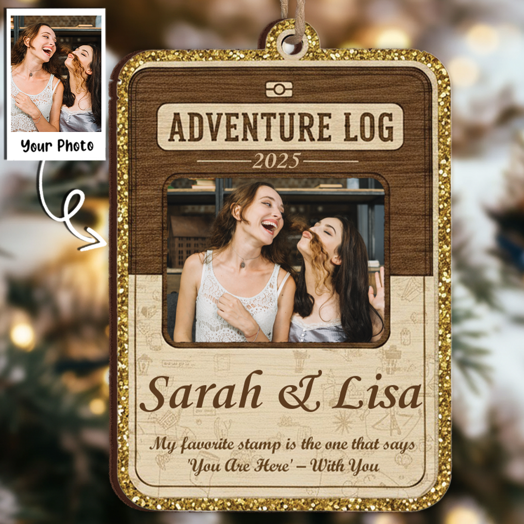 My Favorite Stamp Custom Friendship Ornament - Adventure Log Gift