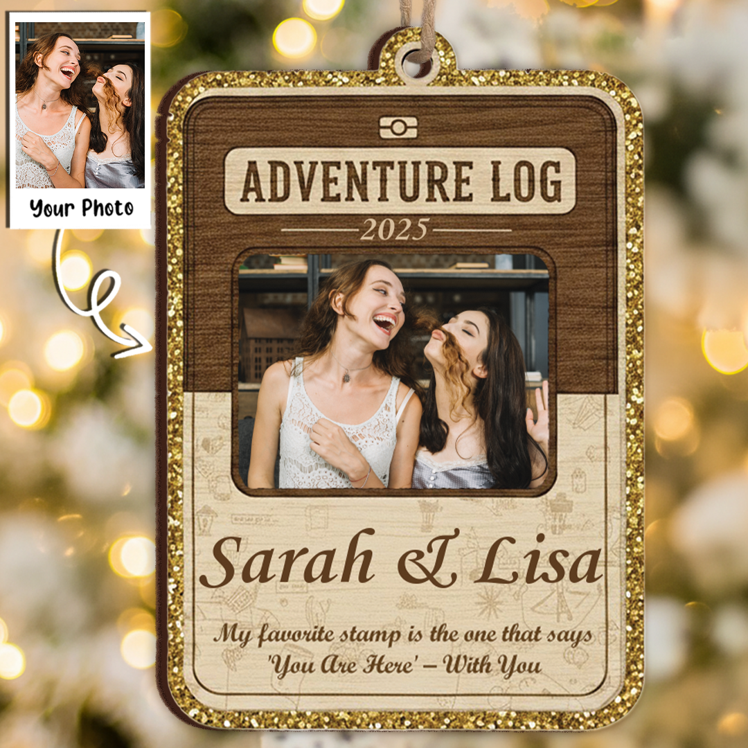 My Favorite Stamp Custom Friendship Ornament - Adventure Log Gift