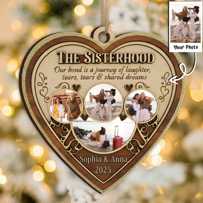 The Sisterhood Custom Photo Collage Ornament - Personalized Friendship Gift 2025