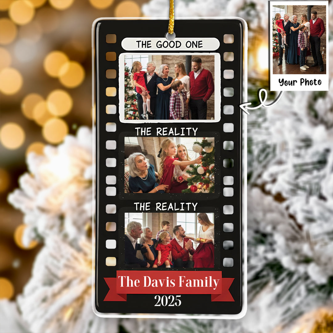 The Good One Vs The Reality Personalized Photo Ornament - Humorous Family Gift 2025