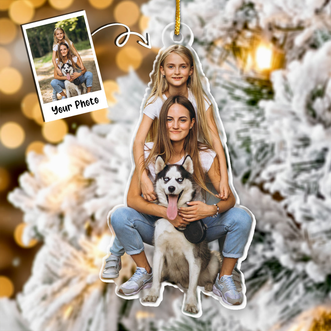 Custom Photo Christmas Gift From Santa - Dog & Cat Personalized Custom Ornament