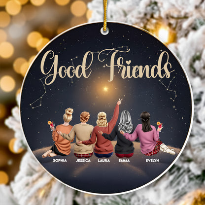 Friends Are The Light In Life - Thank You Gifts For Friends, Sisters - Personalized Acrylic Ornament - Christmas Gift For Friend