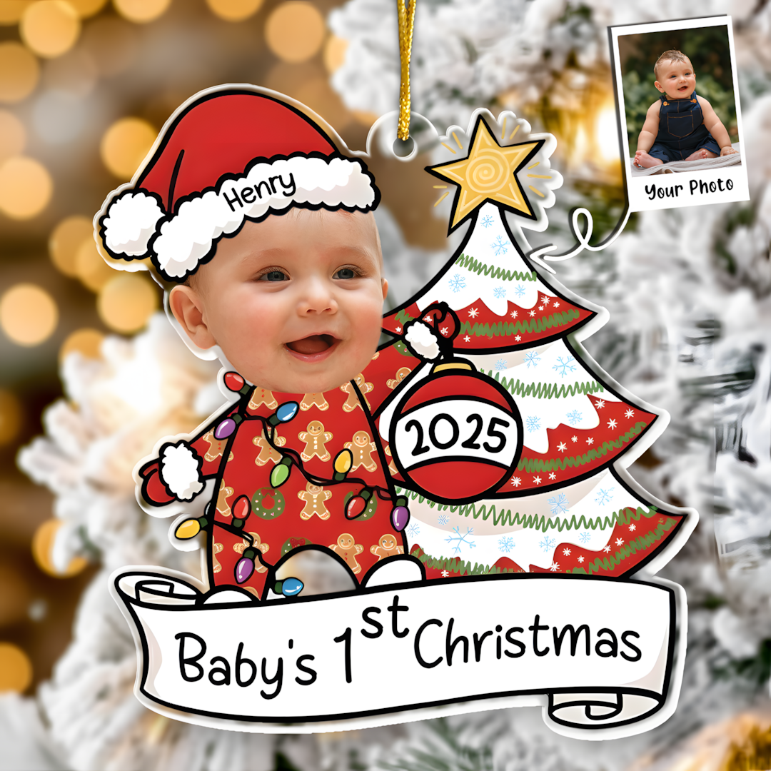 Baby's First Christmas - Personalized Acrylic Photo Ornament