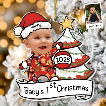 Baby's First Christmas - Personalized Acrylic Photo Ornament