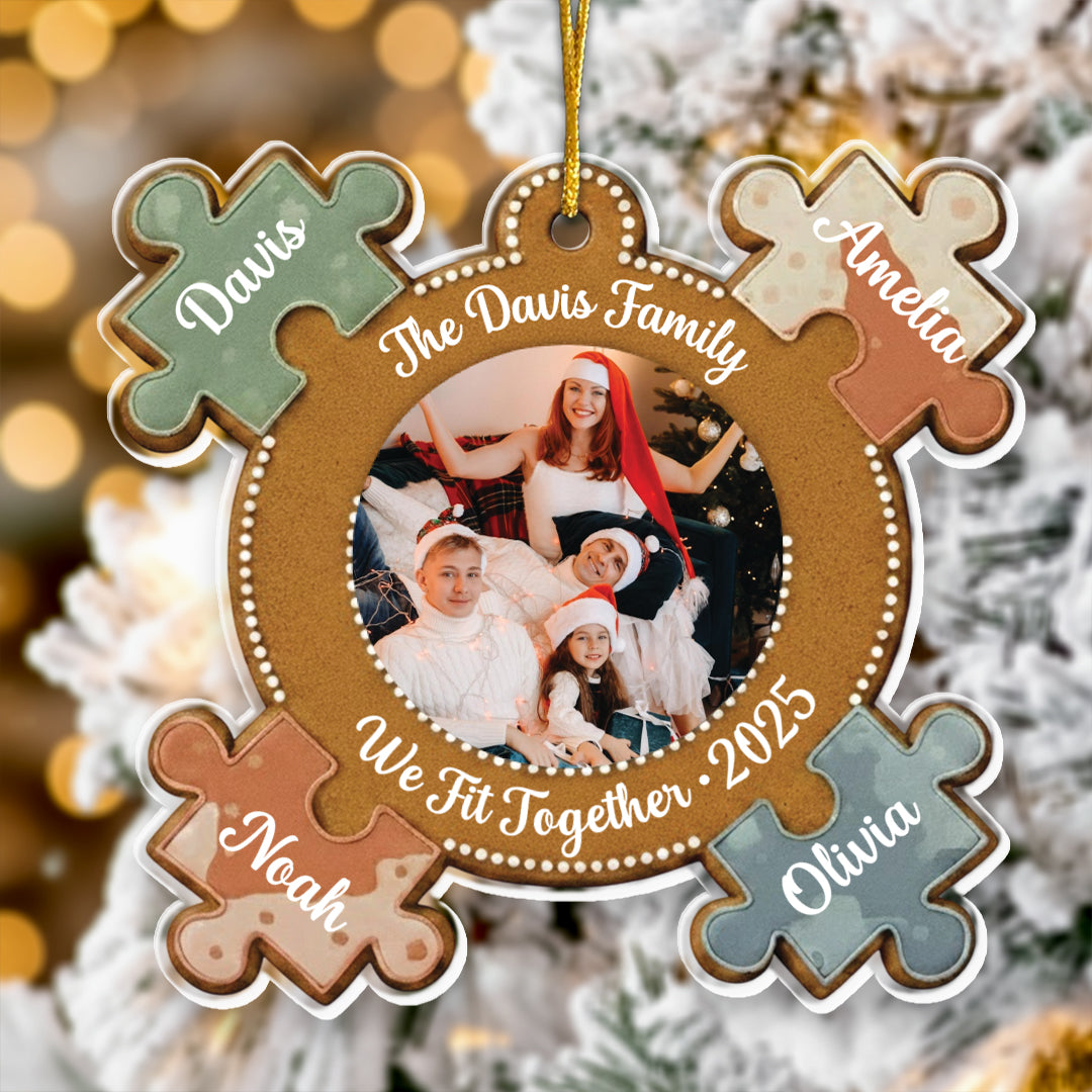 We Fit Together Gingerbread Ornament - Custom Name Keepsake