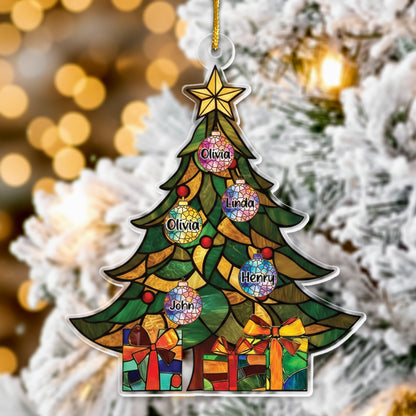 Holiday Family Tree - Personalized Custom Acrylic Ornament