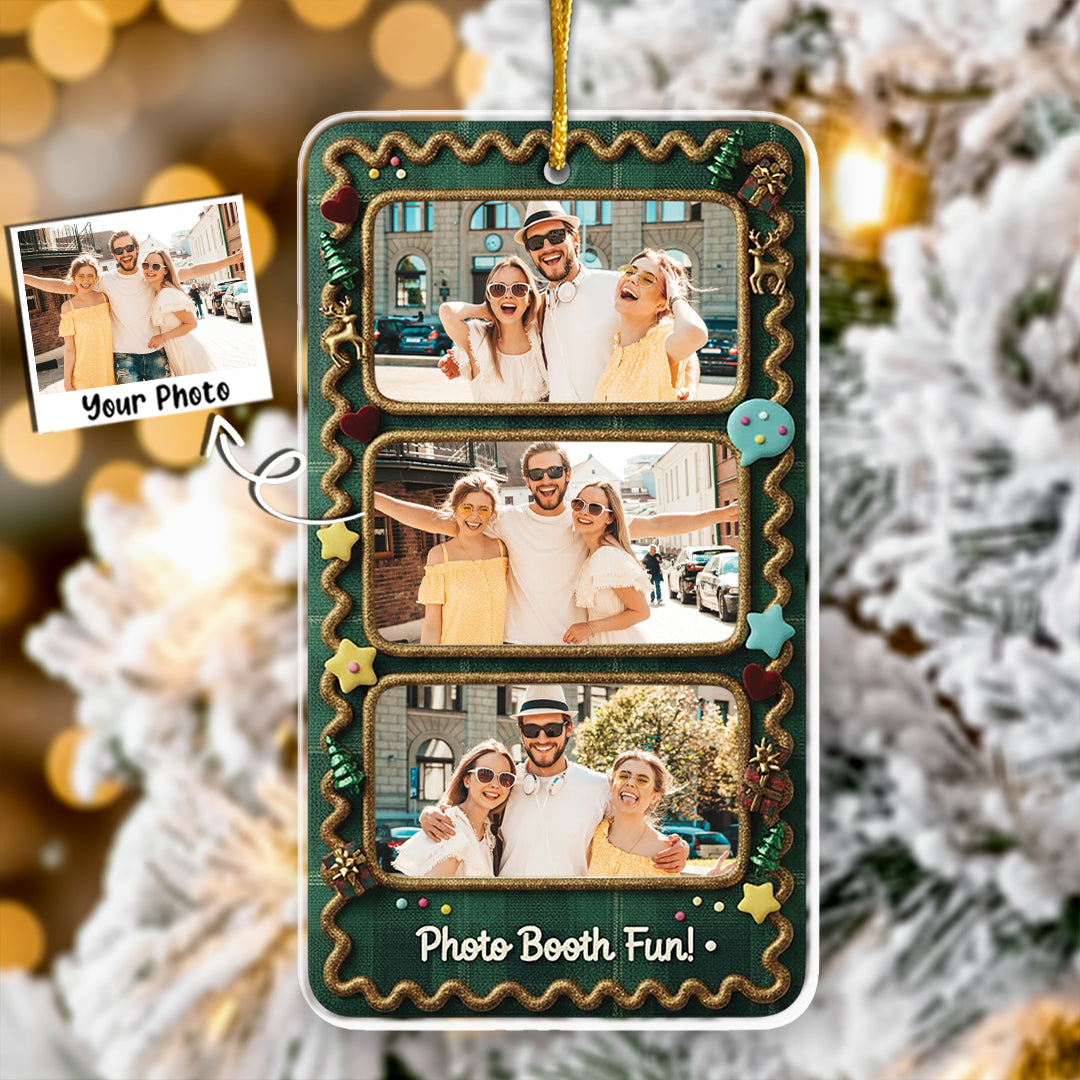 Gingerbread Photo Collage Ornament 2 - Photo Booth Fun Custom Picture Keepsake