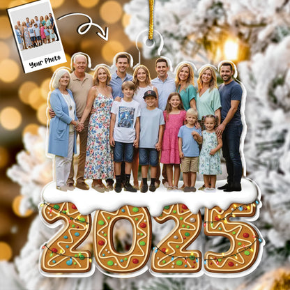 Custom Photo Acrylic Ornament - Personalized Christmas Birthday Gifts For Mom, Dad, Brother, Sister, Kids