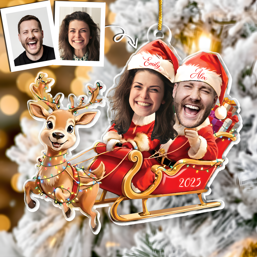 Couple Funny Custom Ornament - Personalized Acrylic Photo Ornament