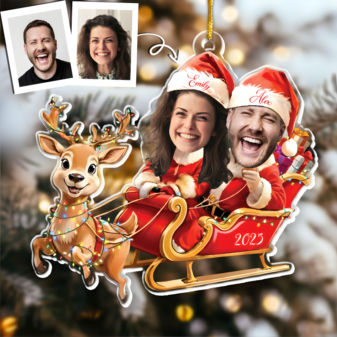 Couple Funny Custom Ornament - Personalized Acrylic Photo Ornament