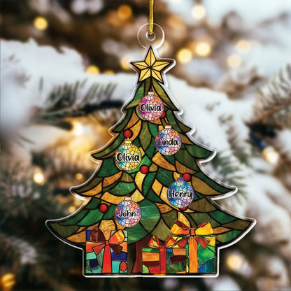 Holiday Family Tree - Personalized Custom Acrylic Ornament